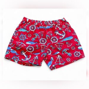 chubbies Red Nautical Anchor Print Men’s Shorts